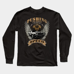 Pushing The Limits Of Speed Car and Dog Long Sleeve T-Shirt